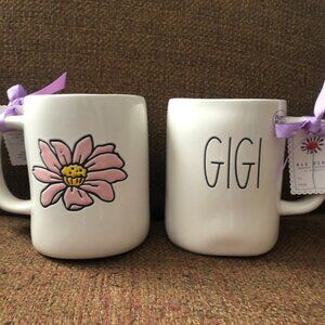 NWT Rae Dunn "Gigi" Mug w/ Pink Daisy Pink Interior Mother's Day Gift